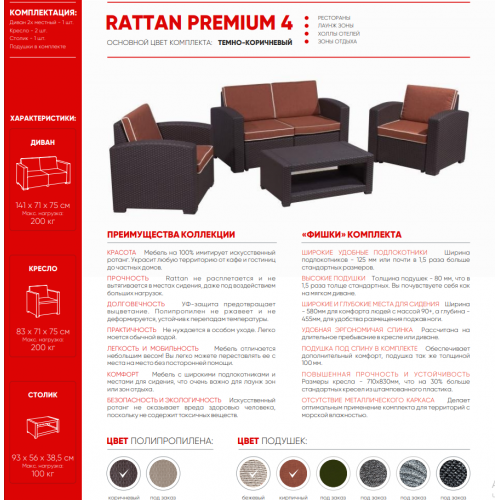 Комплект RATTAN Premium 4 
