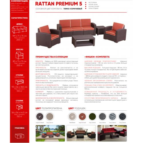 Комплект RATTAN Premium 5