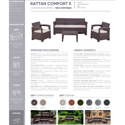 Комплект RATTAN Comfort 5