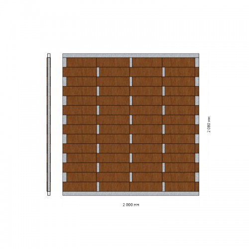 Заборная секция «Плетенка» 2×2,08 м